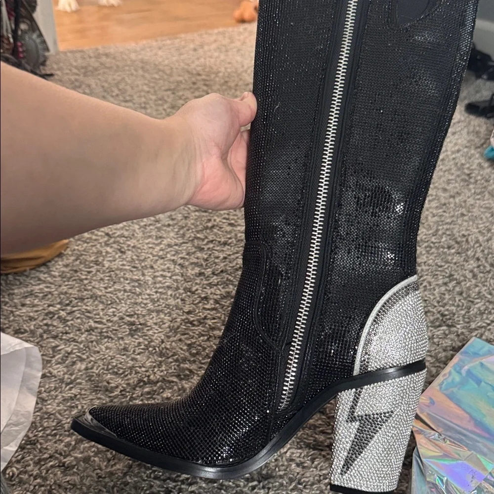 Club Exx tall lightning boots- brand new, never worn